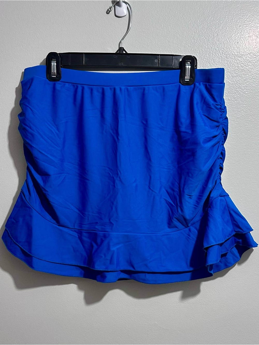 Hilor Blue Ruffle Swim Skirt Bikini Bottom Size 14 (1325)